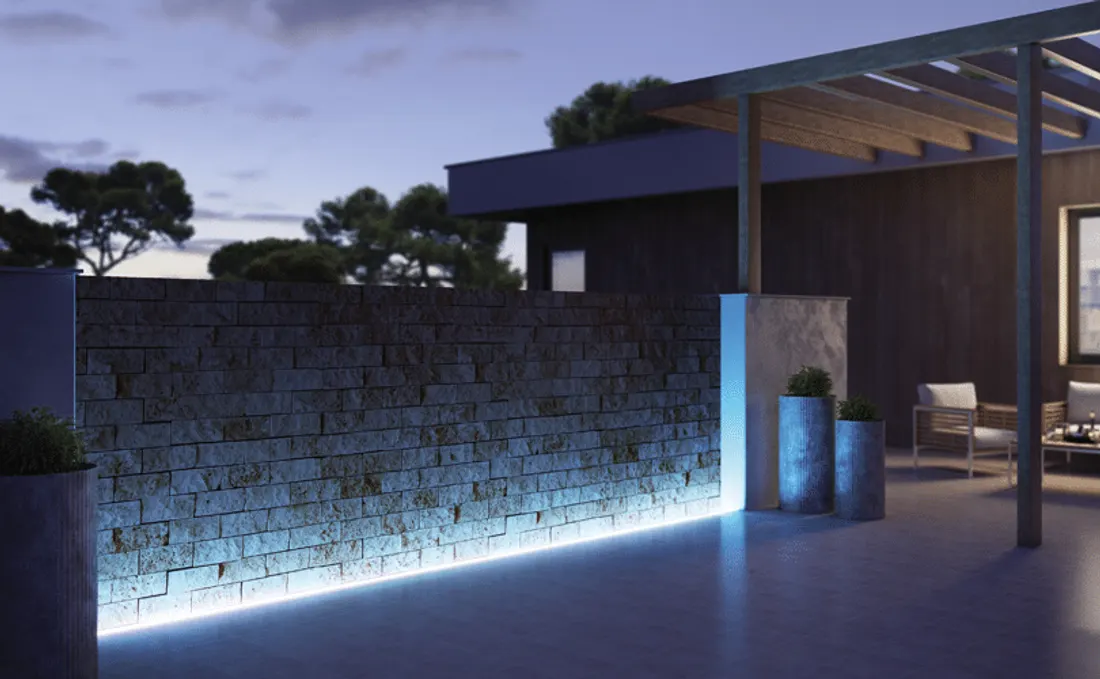 LED lighting for facades in Tenerife Outdoor LED lighting for a home facade in Tenerife