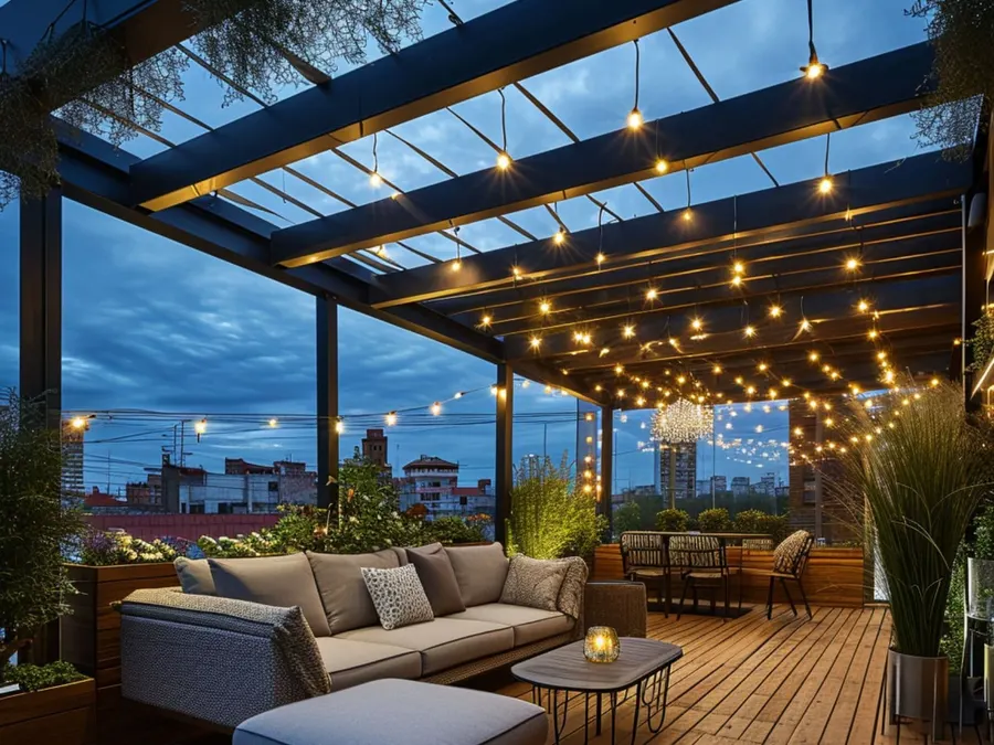 LED lighting project for a terrace in Tenerife LED lighting project for a terrace in Tenerife with decorative lights